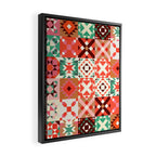 Winter Quilt Pattern no4 Framed Canvas Print Gallery Image 2