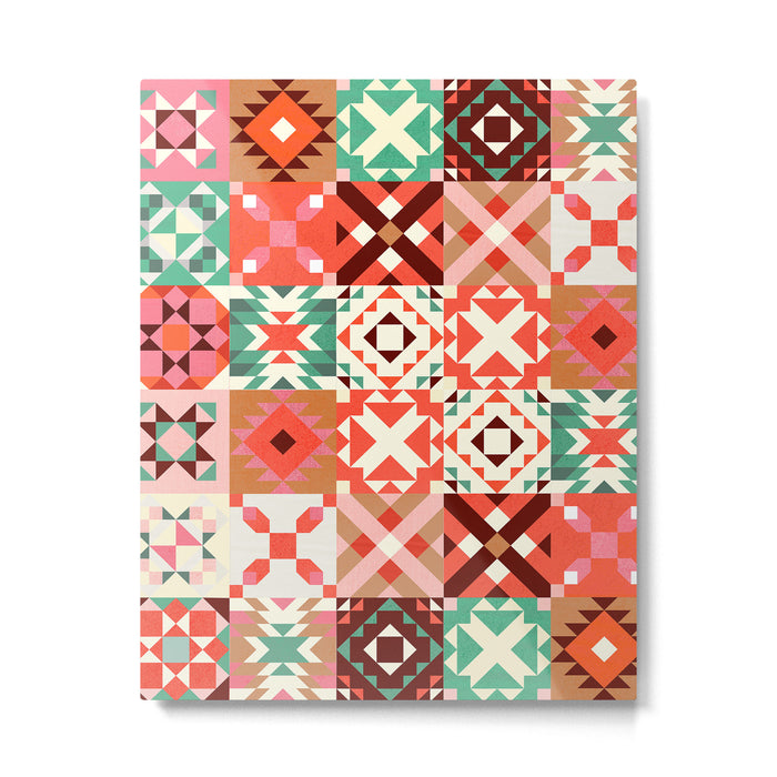 Winter Quilt Pattern no4 Metal Print Gallery Image 1