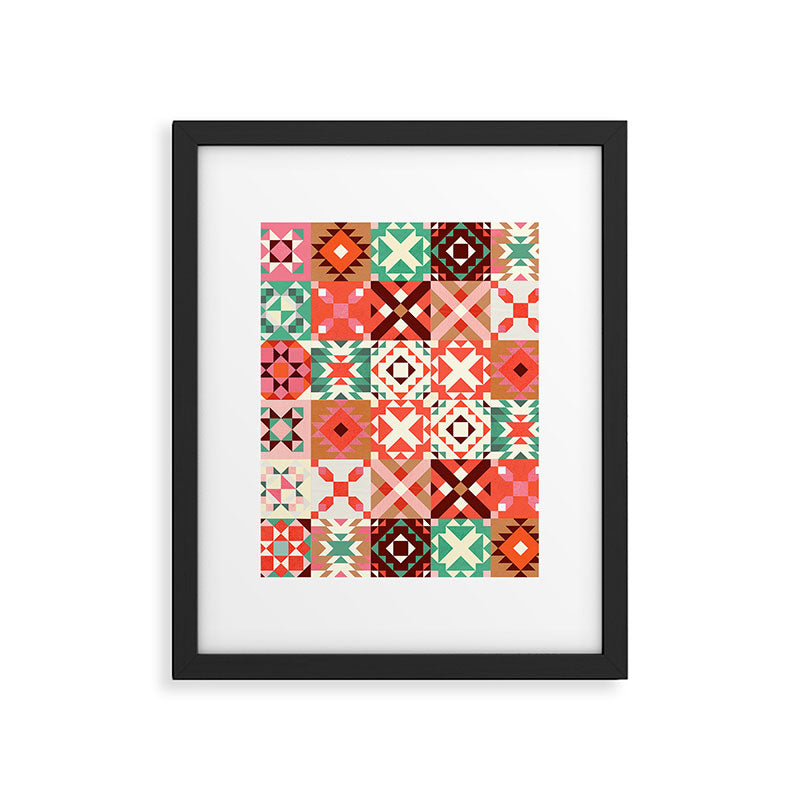 Winter Quilt Pattern no4 Framed Art Print Gallery Image 6