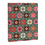 Winter Quilt Stars: Festive Mosaic in Jewel Tones Canvas Print Gallery Image 8