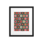 Winter Quilt Stars: Festive Mosaic in Jewel Tones Framed Art Print Gallery Image 6