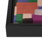 Woven Color Blocks - Modern Craft Texture Framed Canvas Print Gallery Image 3