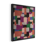 Woven Color Blocks - Modern Craft Texture Framed Canvas Print Gallery Image 2