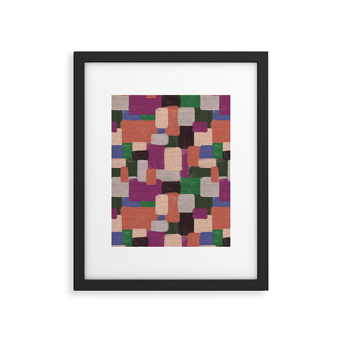 Woven Color Blocks - Modern Craft Texture Framed Art Print Gallery Image 1