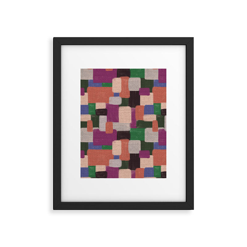 Woven Color Blocks - Modern Craft Texture Framed Art Print Gallery Image 6