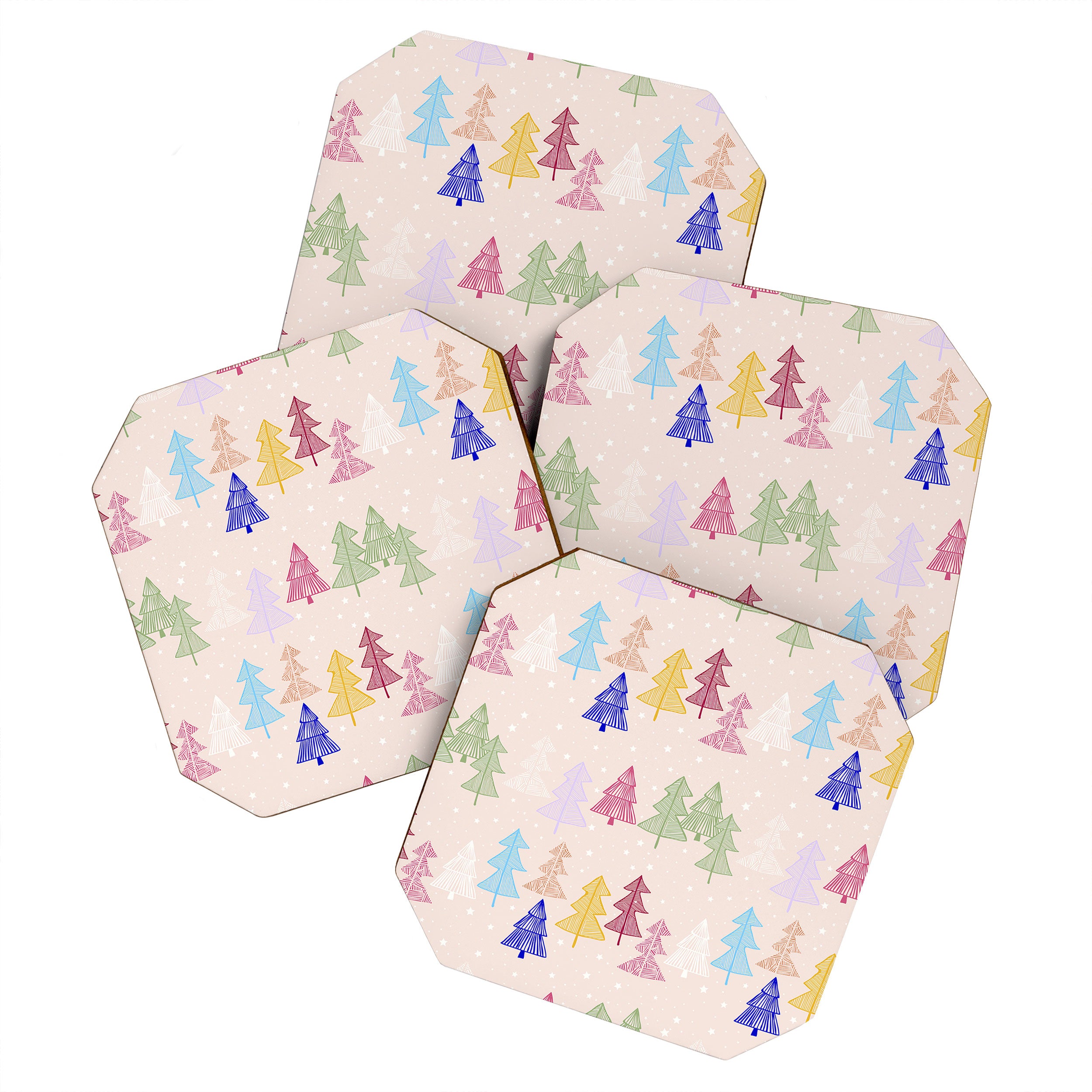 Xmas forrest pattern Coaster Gallery Image 1