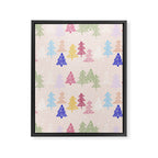 Xmas forrest pattern Framed Canvas Print Gallery Image 8