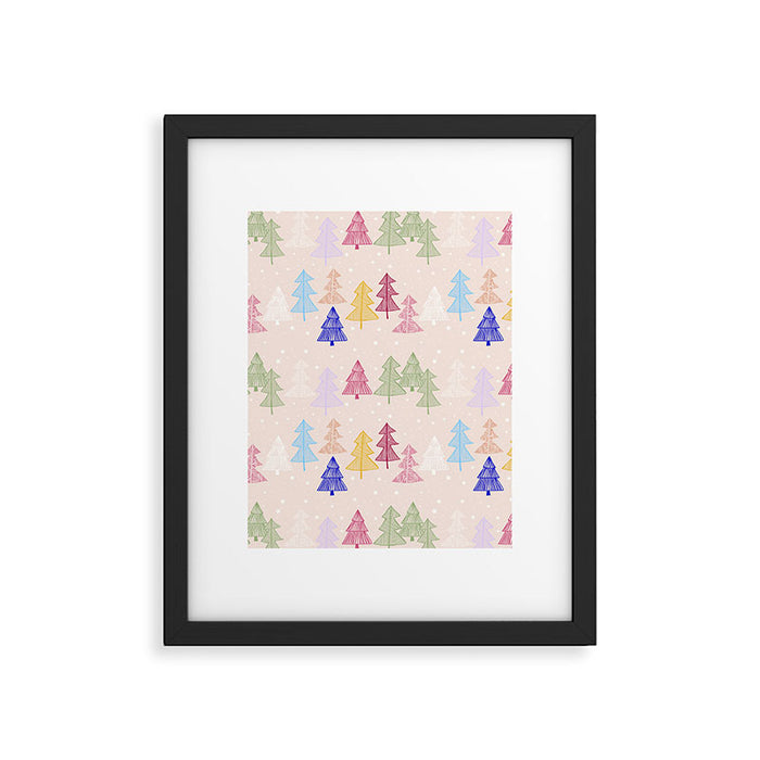 Xmas forrest pattern Framed Art Print Gallery Image 1