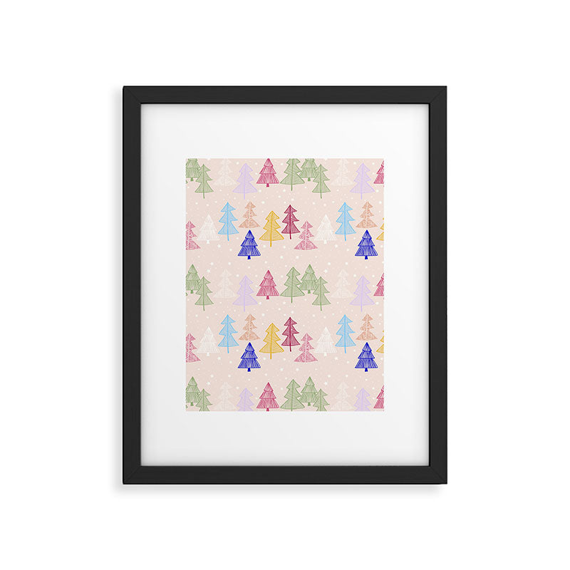 Xmas forrest pattern Framed Art Print Gallery Image 6