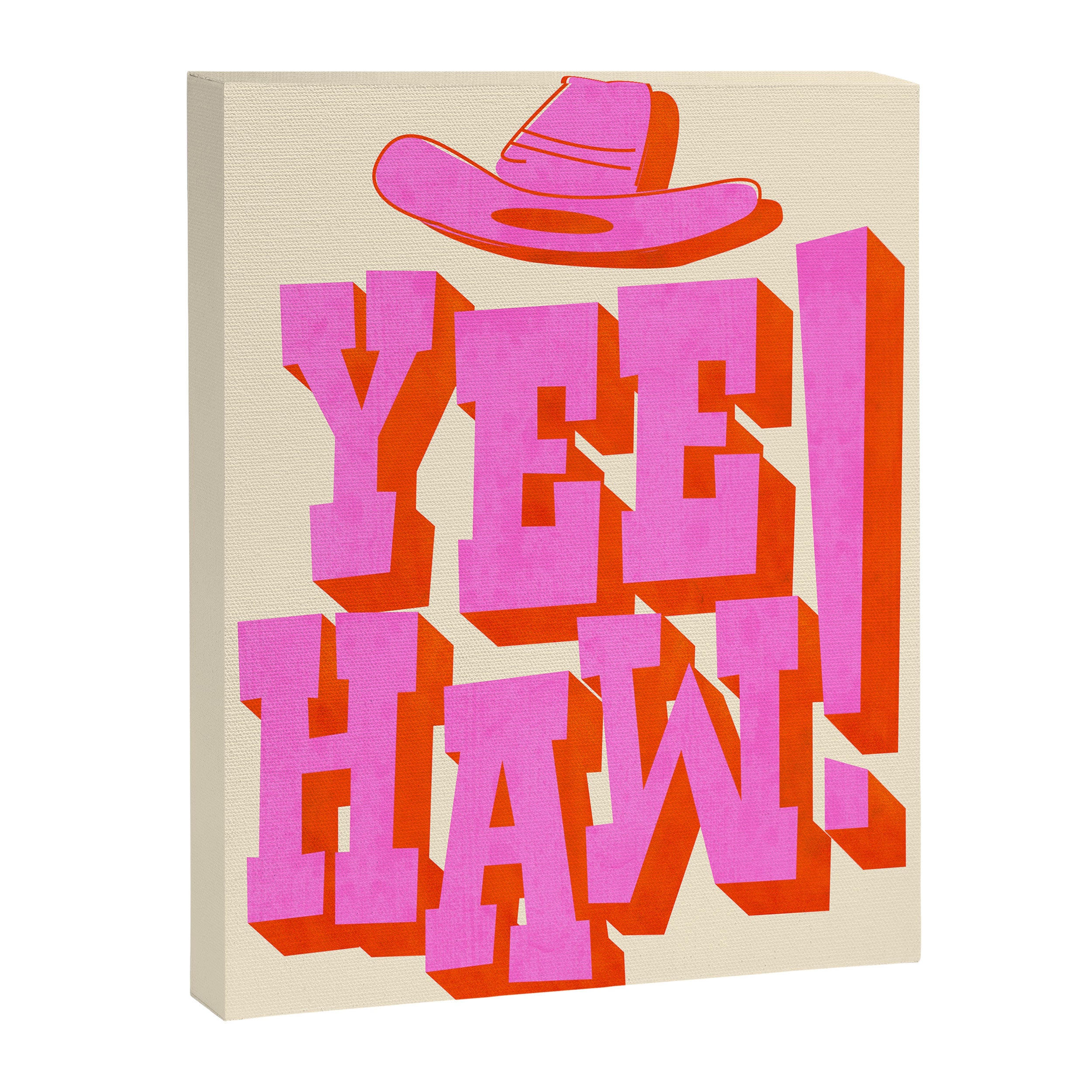 Yee Haw! Fun Cowboy Art Canvas Print Gallery Image 6