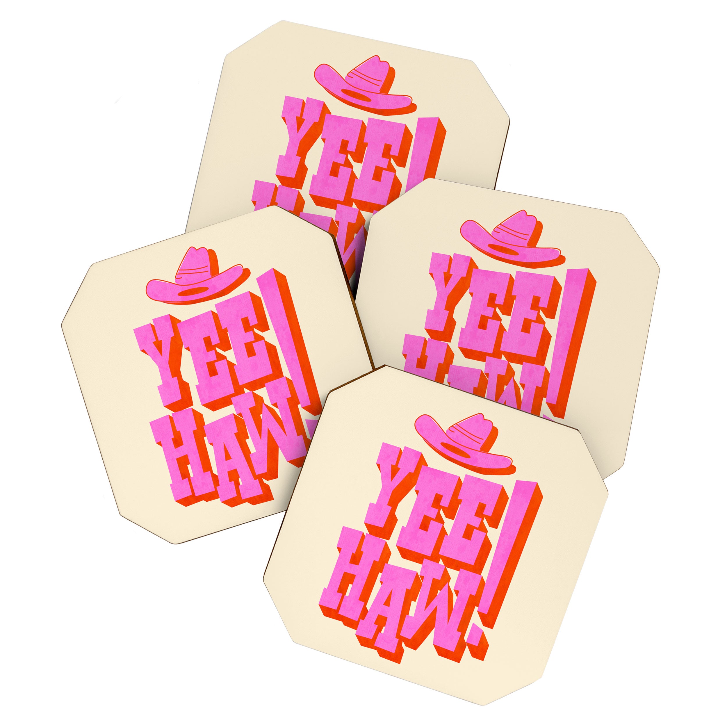 Yee Haw! Fun Cowboy Art Coaster Gallery Image 1