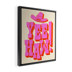 Yee Haw! Fun Cowboy Art Framed Canvas Print Gallery Image 2