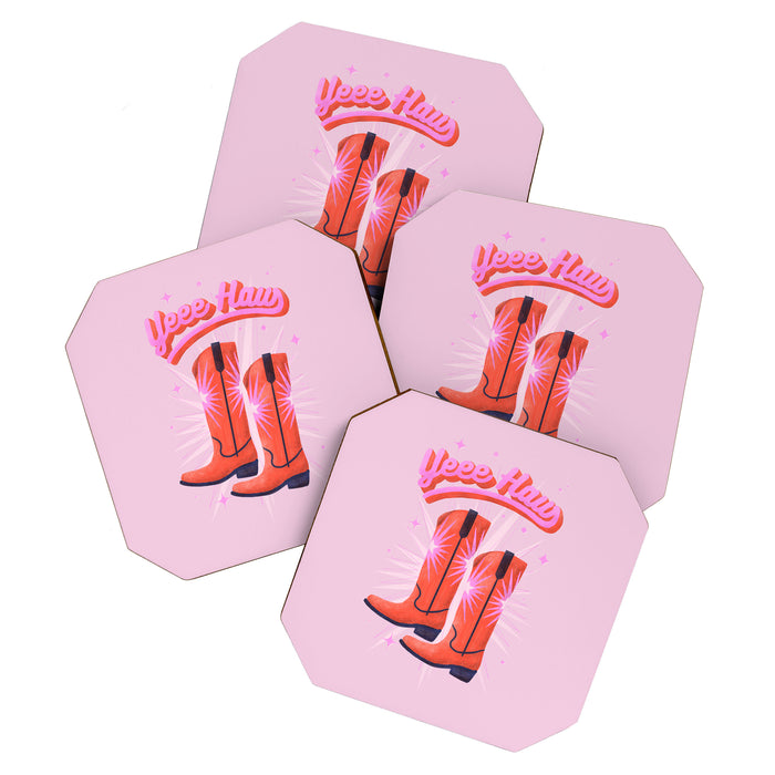 YEEE HAW Cowgirl Boots Coaster Gallery Image 1
