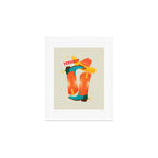 Yeehaw! Bright Cowboy Boots Art Print Gallery Image 1