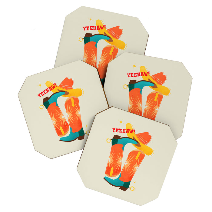 Yeehaw! Bright Cowboy Boots Coaster Gallery Image 1