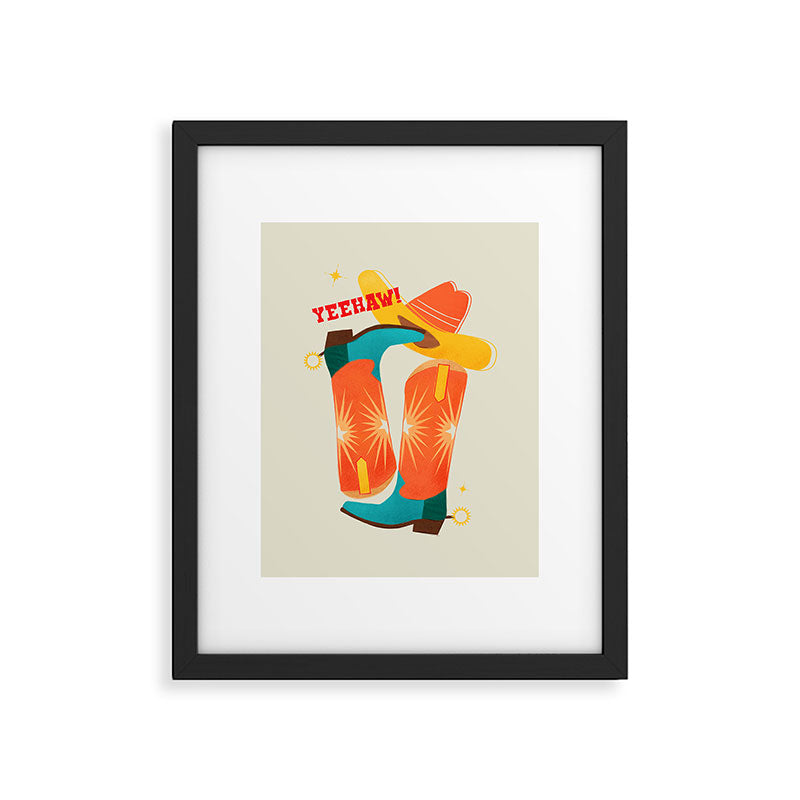 Yeehaw! Bright Cowboy Boots Framed Art Print Gallery Image 4