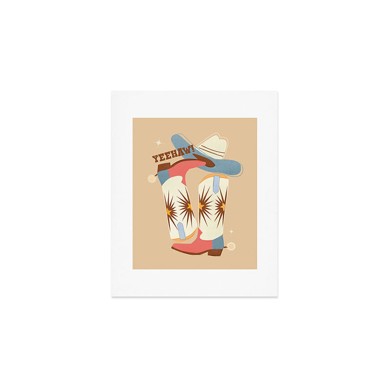 Yeehaw! Cowboy Boots Art Print Gallery Image 1