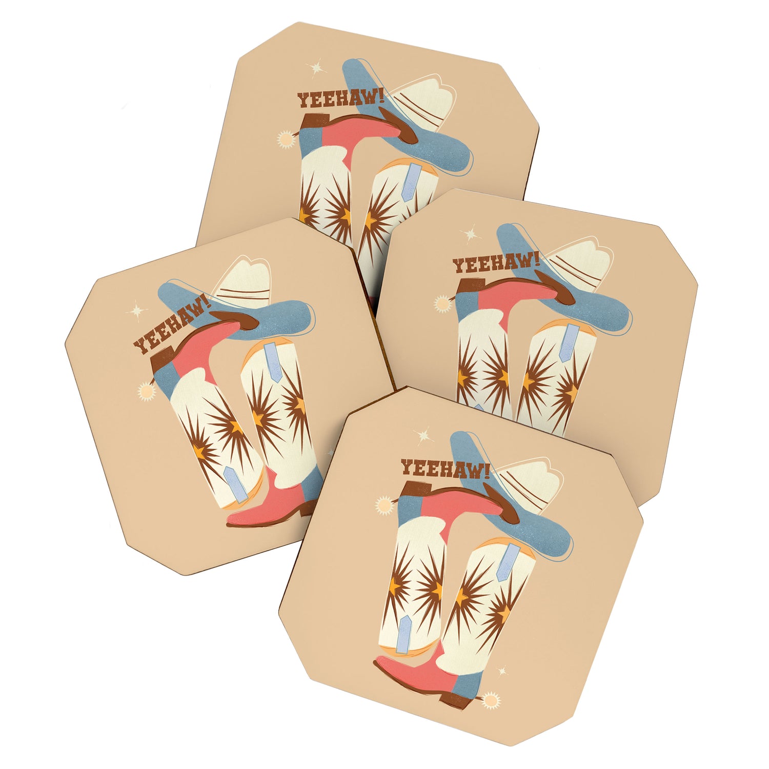 Yeehaw! Cowboy Boots Coaster Gallery Image 1