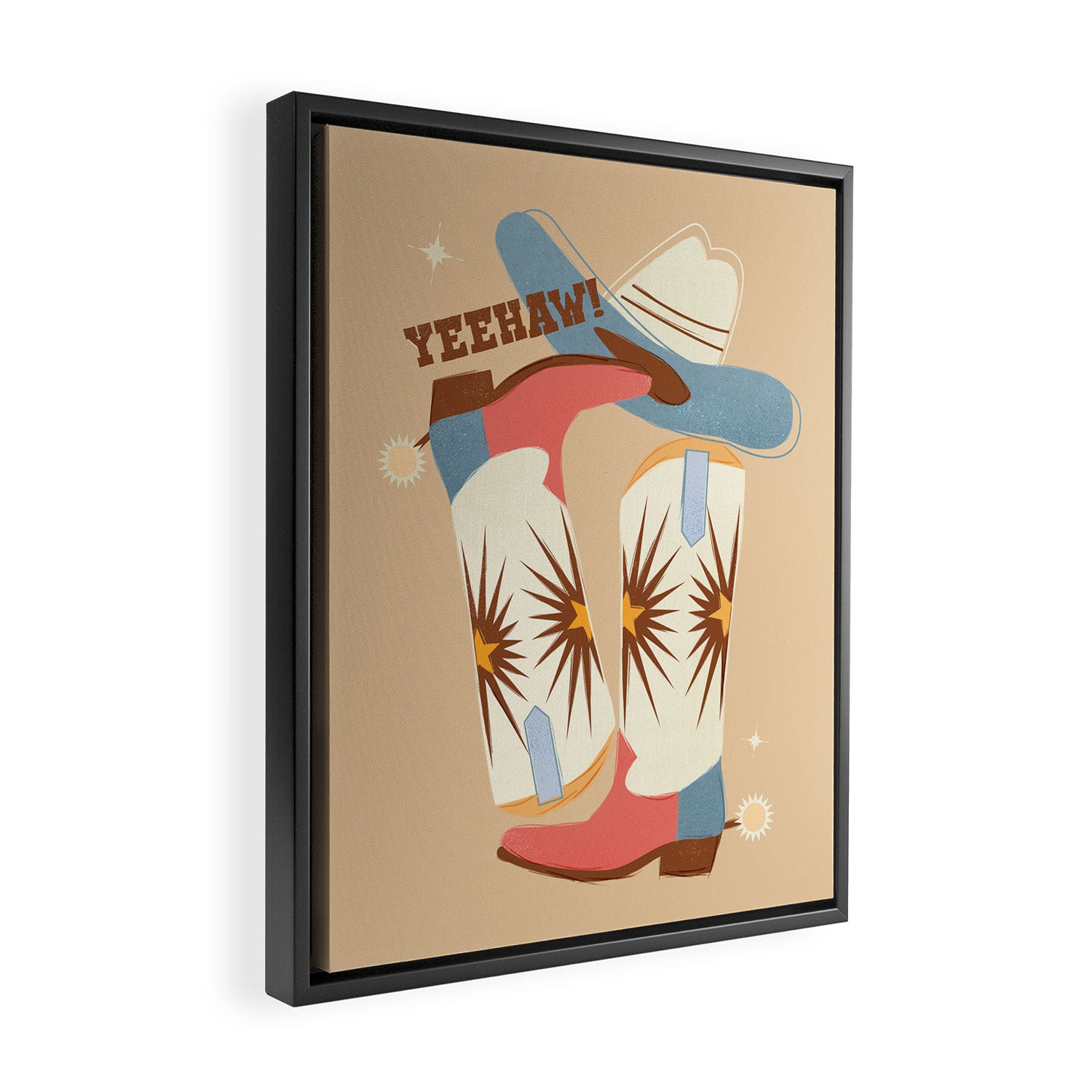 Yeehaw! Cowboy Boots Framed Canvas Print Gallery Image 2