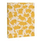 Yellow Silly Cats Pattern Canvas Print Gallery Image 8