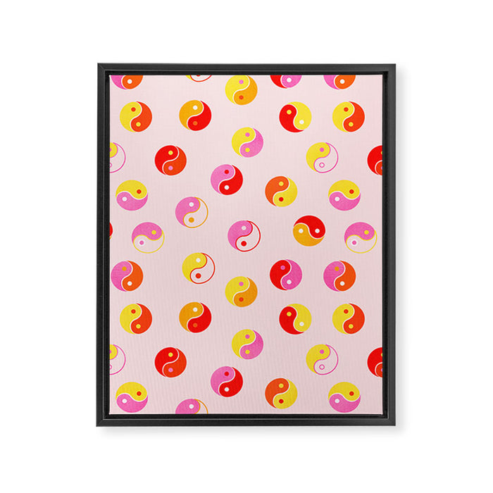Ying Yang Bright Pattern Framed Canvas Print Gallery Image 1