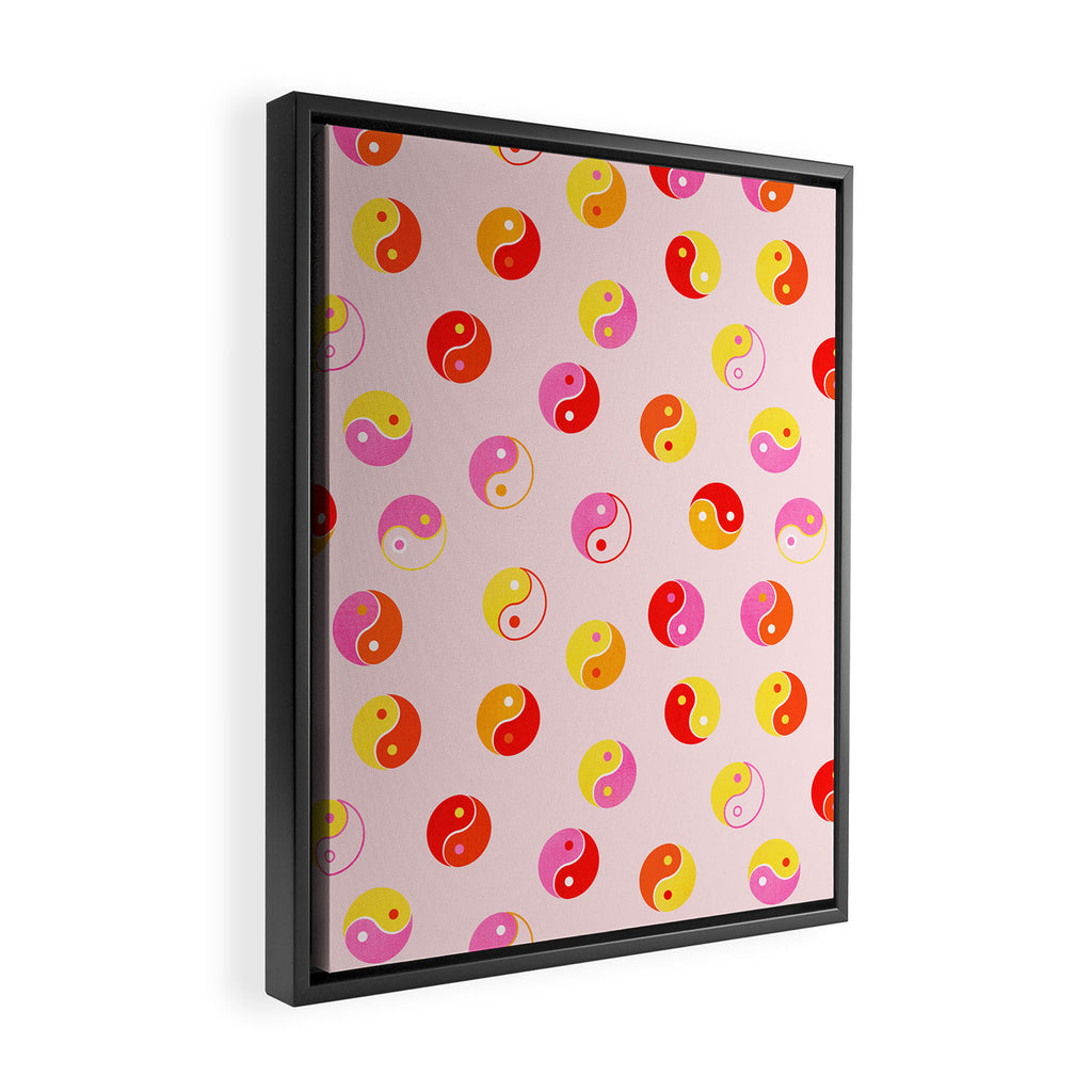 Ying Yang Bright Pattern Framed Canvas Print Gallery Image 2