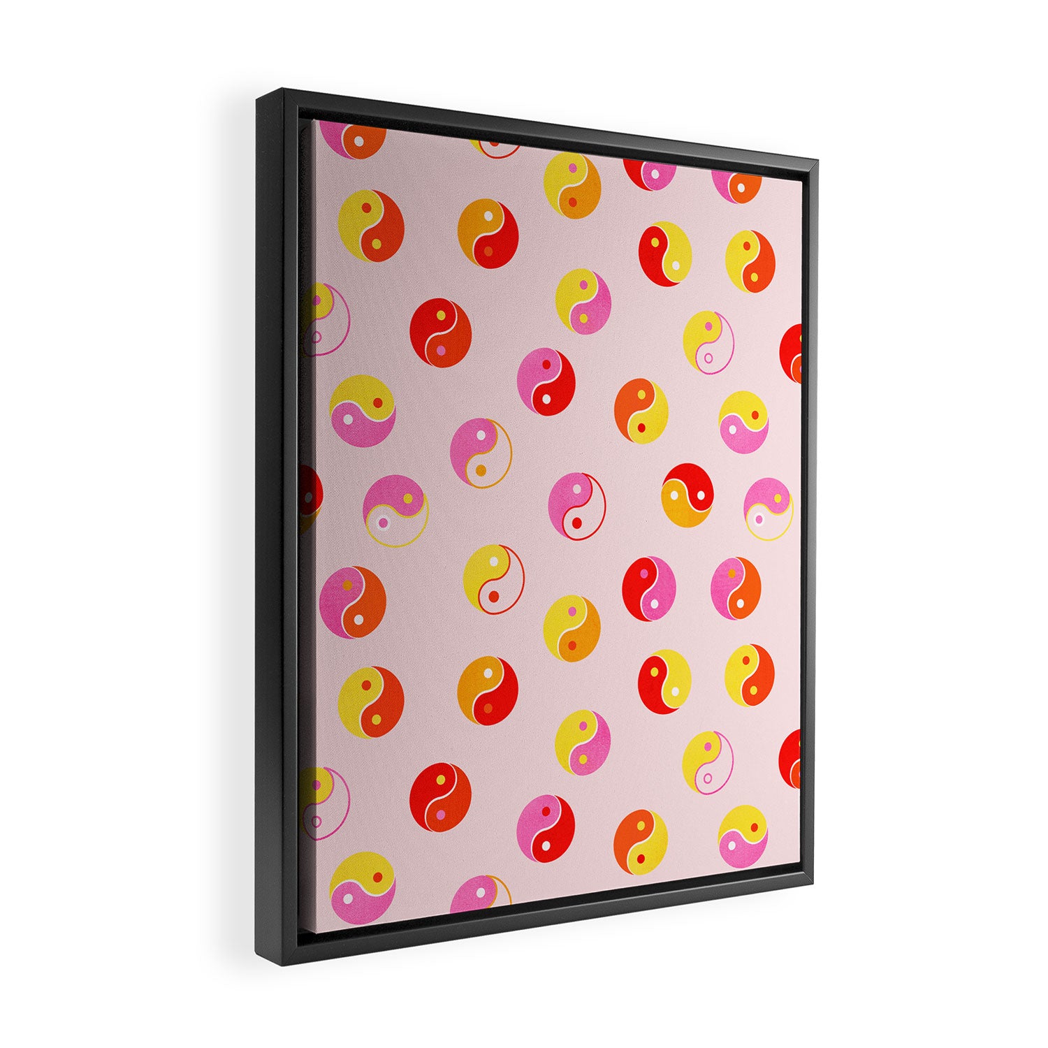 Ying Yang Bright Pattern Framed Canvas Print Gallery Image 2