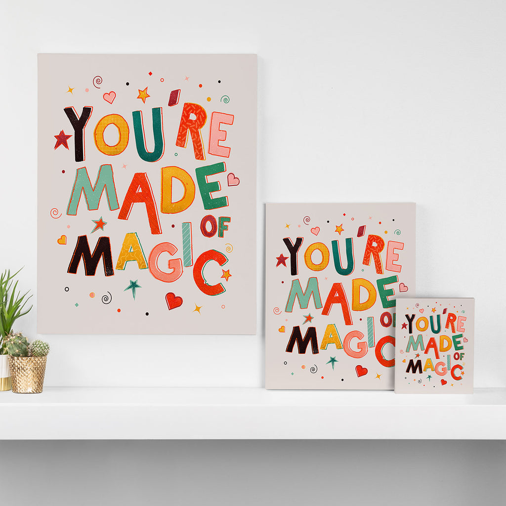 You Are Made Of Magic - colorful letters Canvas Print Gallery Image 3