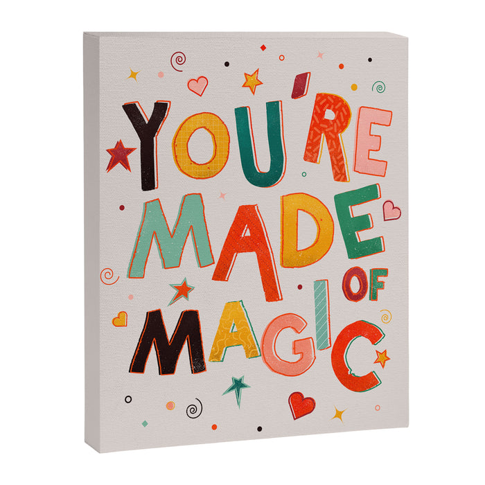 You Are Made Of Magic - colorful letters Canvas Print Gallery Image 1