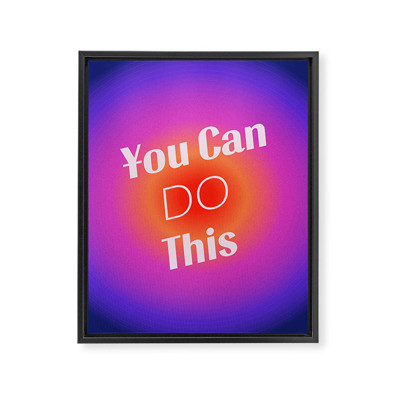 You Can Do This - Gradient Inspirational Quotes Framed Canvas Print Gallery Image 8