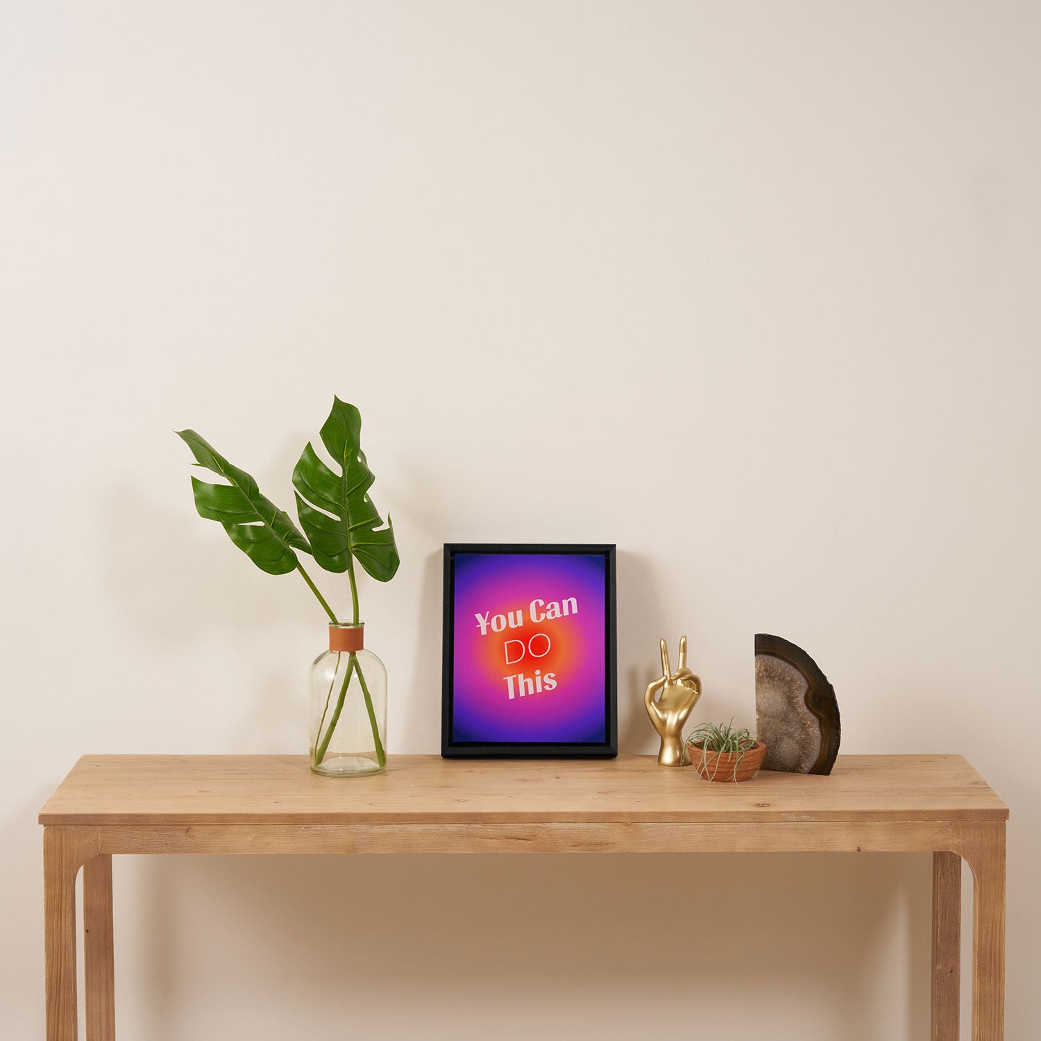 You Can Do This - Gradient Inspirational Quotes Framed Canvas Print Gallery Image 4