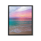 Aerial Photography Beautiful: Turquoise Sunset Relaxing, Peaceful, Coastal Seashore Framed Canvas Print Gallery Image 8