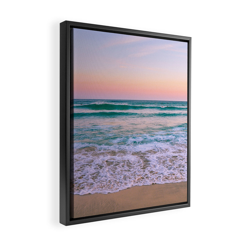 Ocean and Sunset Needed Framed Canvas Print Gallery Image 2
