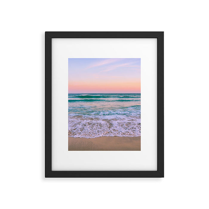 Ocean and Sunset Needed Framed Art Print Gallery Image 1
