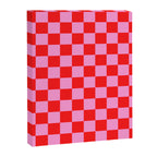 Pink Checkered And Red Bright Modern Shape Geometric Pattern Canvas Print Gallery Image 8