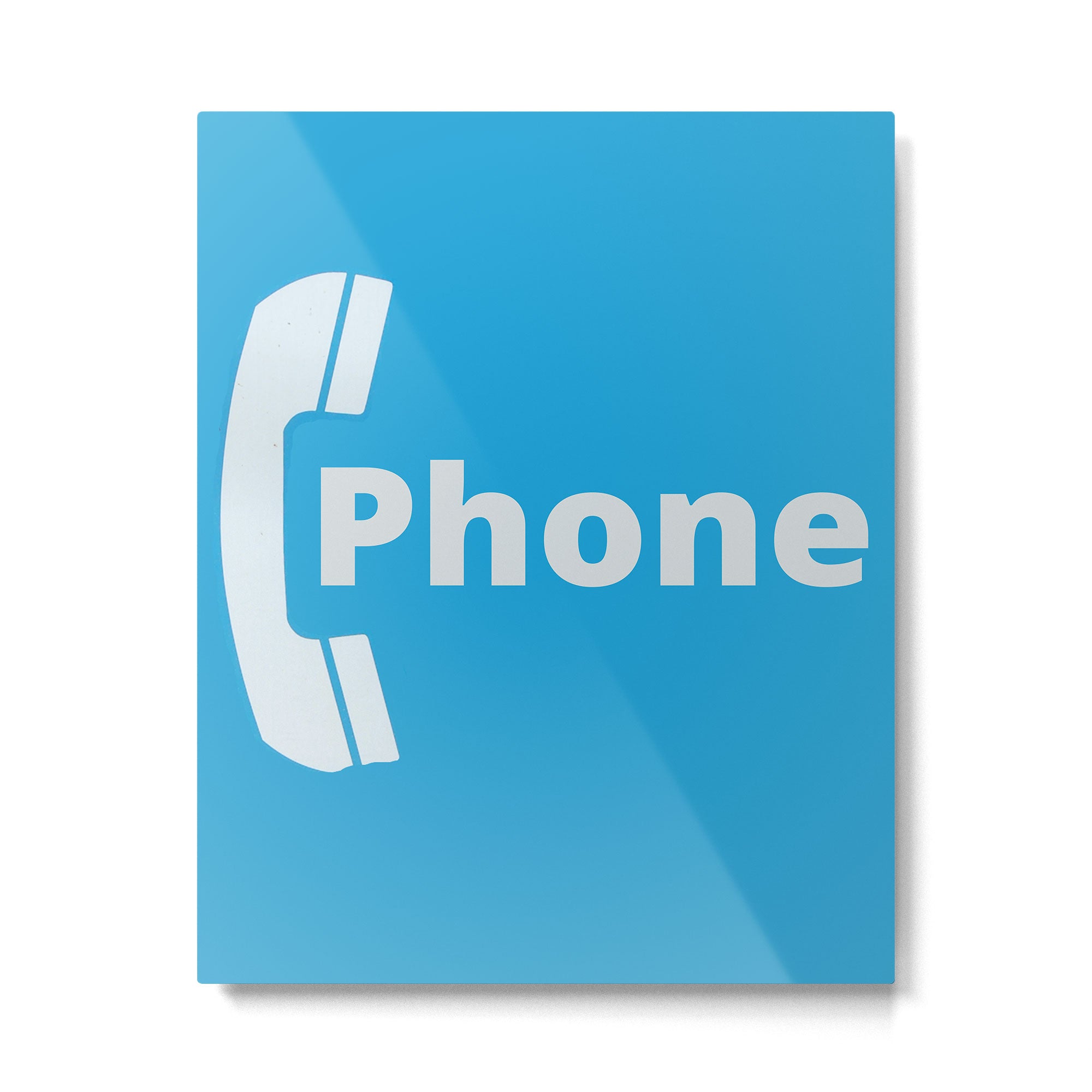 Vintage Pay Phone Booth Old School Retro Telephone Blue Sign Metal Print Gallery Image 6