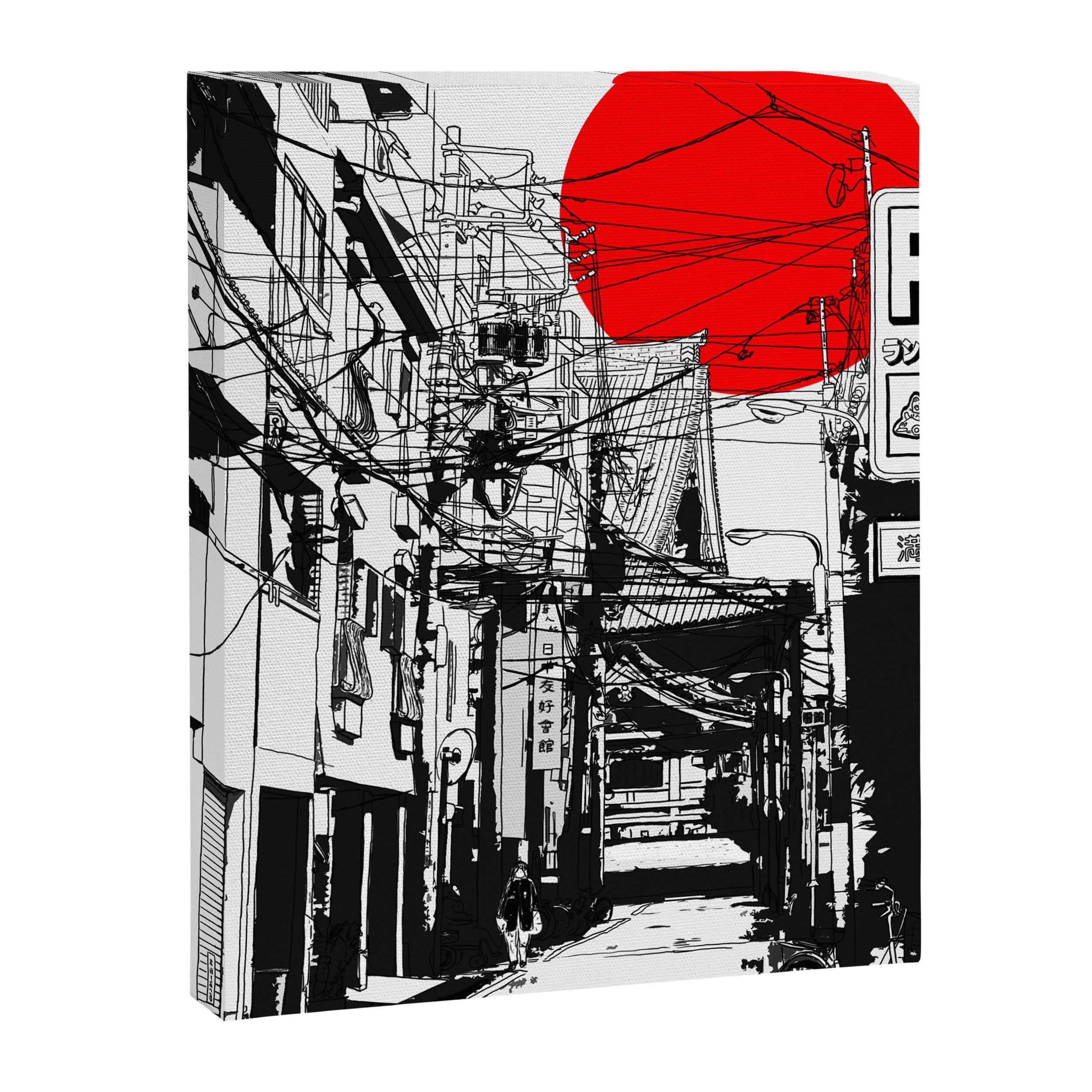 Tokyo street sunrise Canvas Print Gallery Image 3