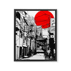 Tokyo street sunrise Framed Canvas Print Gallery Image 8