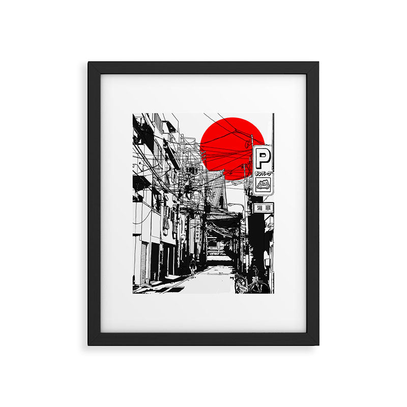 Tokyo street sunrise Framed Art Print Gallery Image 6