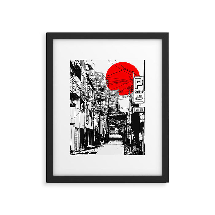 Tokyo street sunrise Framed Art Print Gallery Image 1