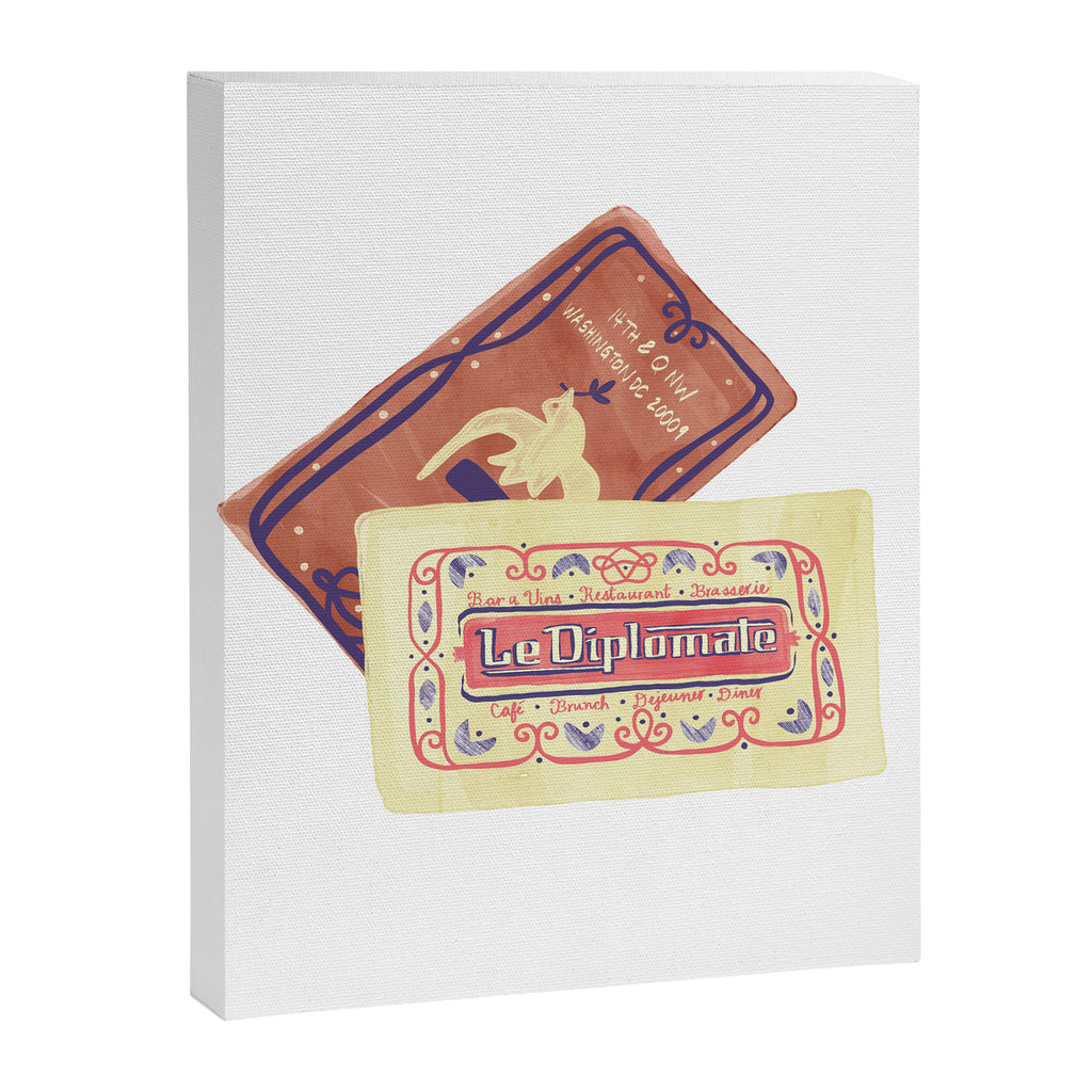 le dip washington dc matchbook print Canvas Print Gallery Image 3