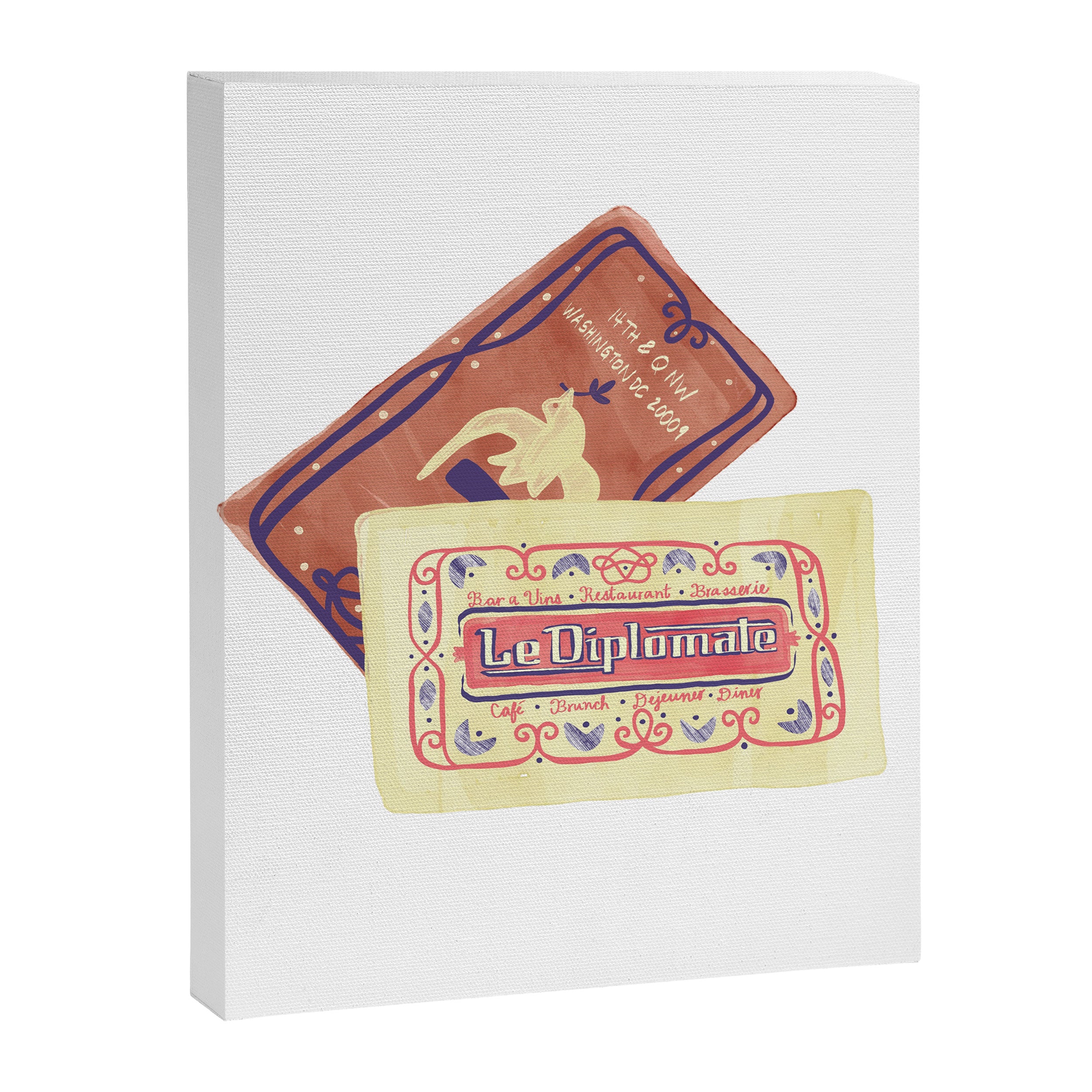 le dip washington dc matchbook print Canvas Print Gallery Image 3