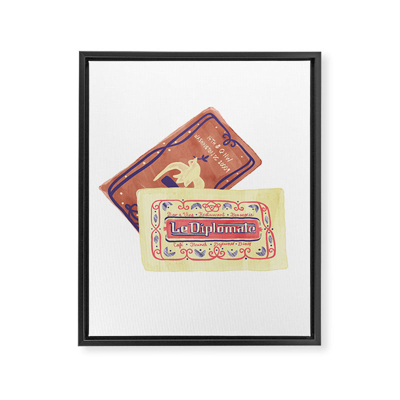 le dip washington dc matchbook print Framed Canvas Print Gallery Image 8