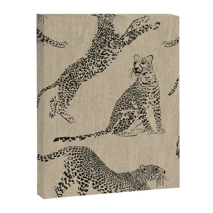 tan leopard pattern Canvas Print Gallery Image 1