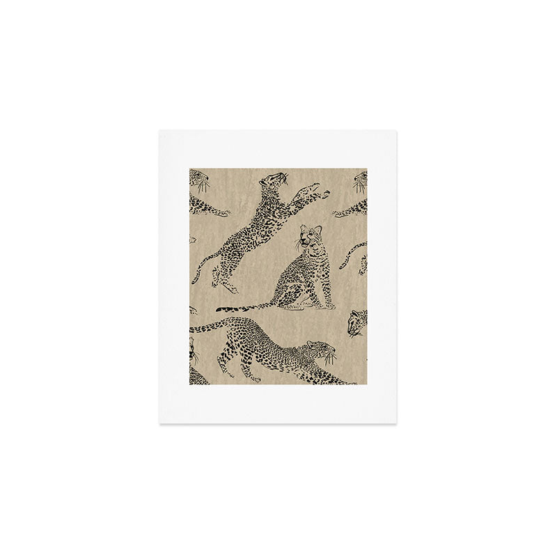tan leopard pattern Art Print Gallery Image 1