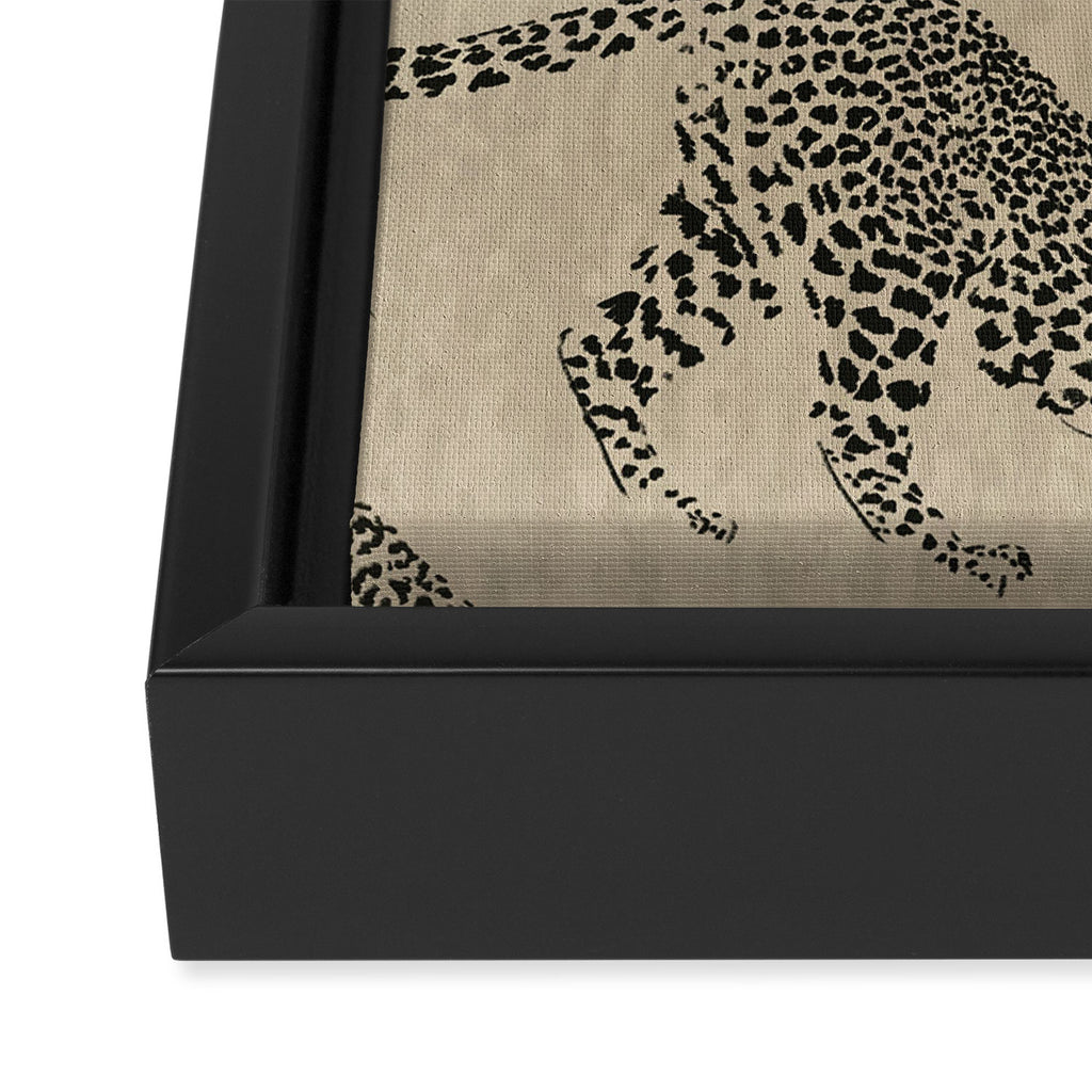 tan leopard pattern Framed Canvas Print Gallery Image 3