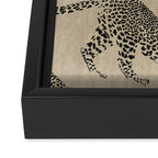tan leopard pattern Framed Canvas Print Gallery Image 3