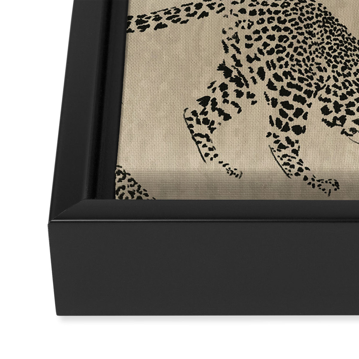tan leopard pattern Framed Canvas Print Gallery Image 3
