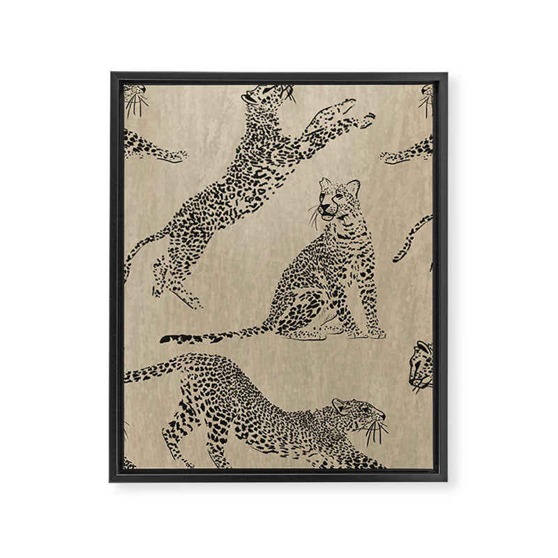 tan leopard pattern Framed Canvas Print Gallery Image 8
