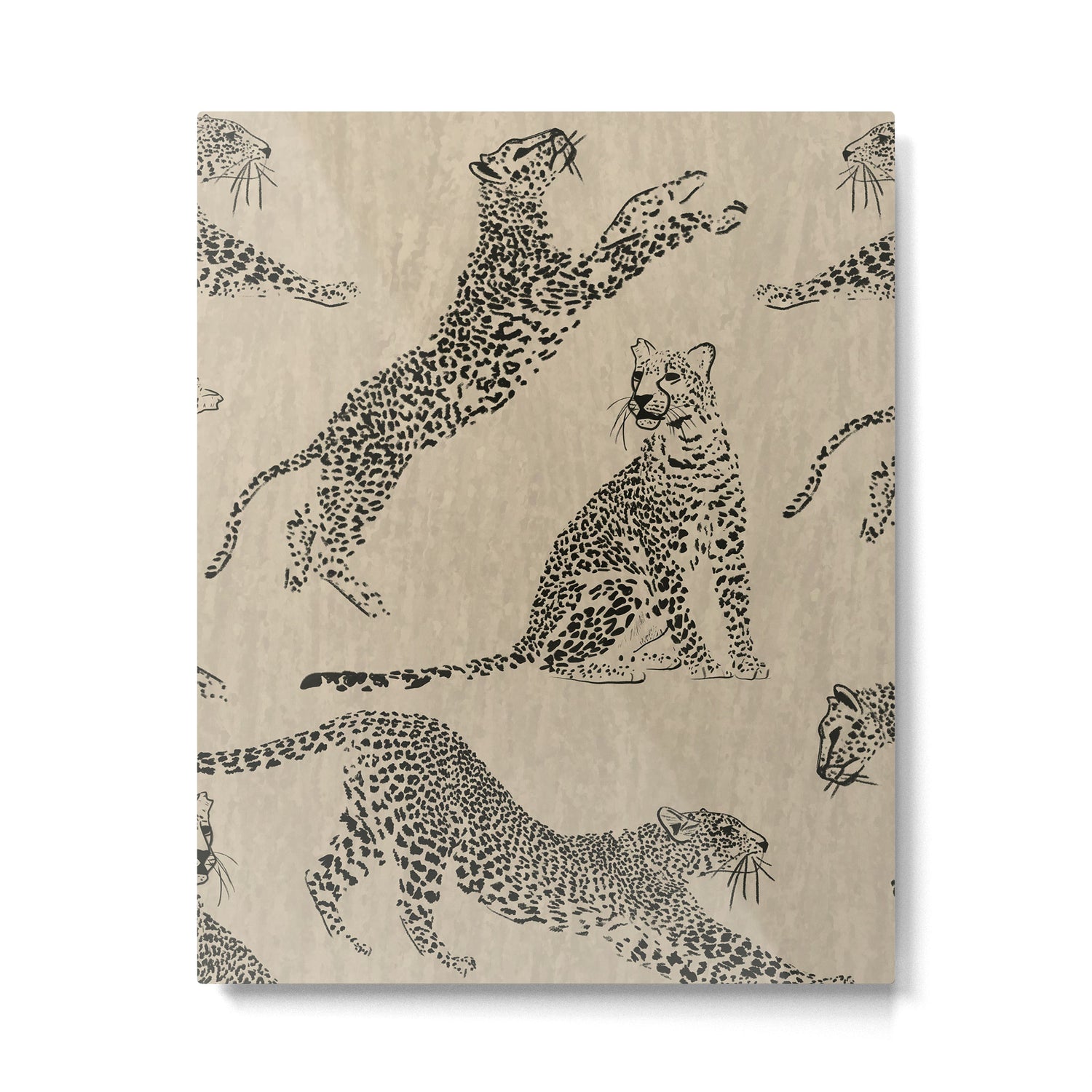 tan leopard pattern Metal Print Gallery Image 6